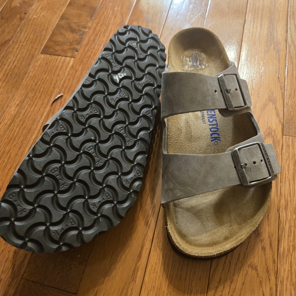 Gray Birkenstock Sandals with Buckles - Picture 2 of 3